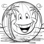 Happy-face Beach Ball Coloring Pages 3