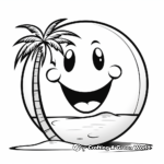 Happy-face Beach Ball Coloring Pages 4