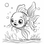 Happy Goldfish Coloring Pages 1