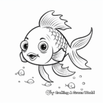 Happy Goldfish Coloring Pages 2