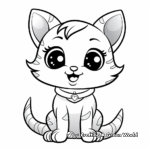 Happy Kitty Cat Coloring Pages 1