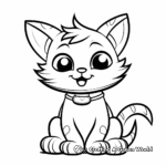 Happy Kitty Cat Coloring Pages 2