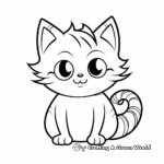 Happy Kitty Cat Coloring Pages 4