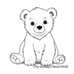Happy Polar Bear Cub Coloring Pages 3