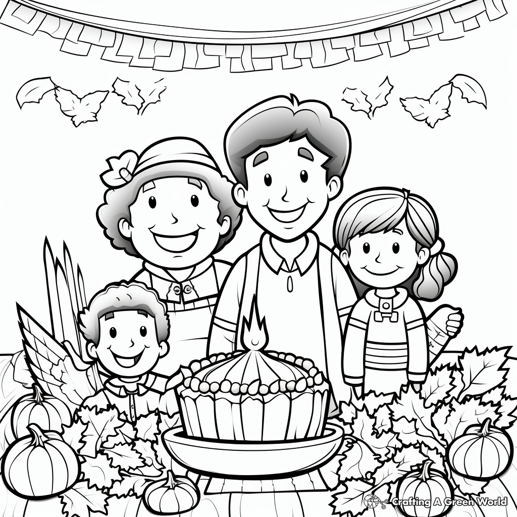 Happy Thanksgiving Banner Coloring Pages 3