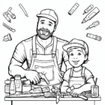 Hardworking Handyman Dad Coloring Pages 1