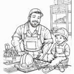 Hardworking Handyman Dad Coloring Pages 4