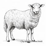 Hardy Domestic American Sheep Coloring Pages 1