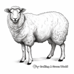 Hardy Domestic American Sheep Coloring Pages 2