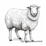 Hardy Domestic American Sheep Coloring Pages 3