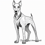 Harlequin Great Dane Coloring Pages 1