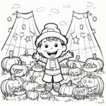 Harvest Festival Thanksgiving Sign Coloring Pages 2