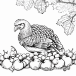 Harvest-Themed Thankful Turkey Coloring Pages 1