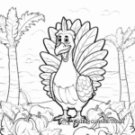 Harvest-Themed Thankful Turkey Coloring Pages 2