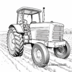Harvest Time with Vintage Tractor Coloring Pages 1