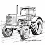 Harvest Time with Vintage Tractor Coloring Pages 3