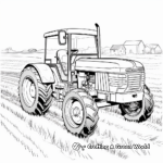 Harvest Time with Vintage Tractor Coloring Pages 4
