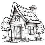 Haunted Cabin in the Woods Coloring Pages 1