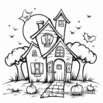 Haunted Cabin in the Woods Coloring Pages 4