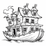 Haunted Pirate Ship Coloring Pages 2