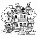 Haunted Pirate Ship Coloring Pages 3