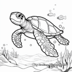 Hawksbill Turtle Coloring Pages for Kids 2