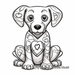 Heart-Shaped Dog Bone Coloring Pages 3