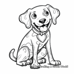 Heart-Shaped Dog Bone Coloring Pages 4