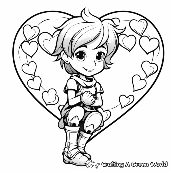 Heart-Shaped Valentines Coloring Pages 1