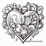Heart-Shaped Valentines Coloring Pages 3