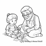 Heart-Warming Grandfather and Grandchild Coloring Pages 4