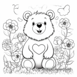 Heartwarming Groundhog and Flowers Coloring Pages 1