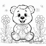 Heartwarming Groundhog and Flowers Coloring Pages 2