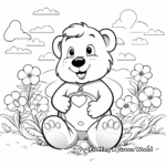 Heartwarming Groundhog and Flowers Coloring Pages 3