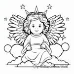 Heavenly Baby Jesus with Angels Coloring Pages 1