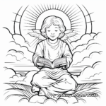 Heavenly Scenes - Lord's Prayer Coloring Pages 1