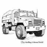 Heavy Combat Army Truck Coloring Pages 2