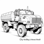 Heavy Combat Army Truck Coloring Pages 3