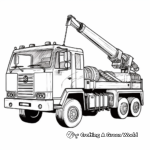 Heavy-Duty Mobile Crane Truck Coloring Pages 1