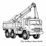 Heavy-Duty Mobile Crane Truck Coloring Pages 4