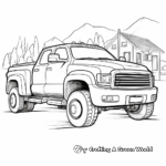 Heavy-Duty Pickup Truck Towing Coloring Pages 3