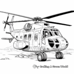 Helicopter and Tanks Military Vehicle Coloring Pages 1