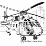 Helicopter and Tanks Military Vehicle Coloring Pages 2