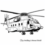 Helicopter and Tanks Military Vehicle Coloring Pages 3