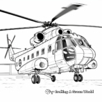 Helicopter and Tanks Military Vehicle Coloring Pages 4