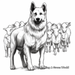 Herding German Shepherd Coloring Pages 1