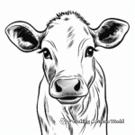 Hereford Cow Face Coloring Pages 1