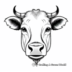 Hereford Cow Face Coloring Pages 2