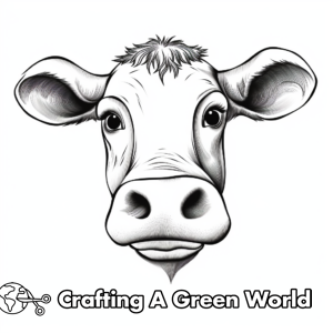 Cow Face Coloring Pages - Free &amp; Printable!
