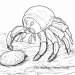Hermit Crab and Sea Anemone Coloring Pages 1